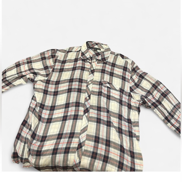 Saks Fifth Avenue Other - Saks fifth avenue Men's Plaid Shirt - Red, Black, and Cream